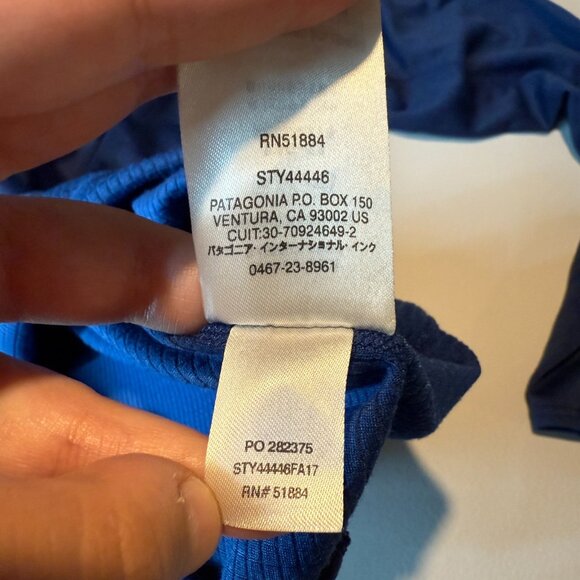 Patagonia Men S Capilene Midweight Baselayer Shirt 1/4 Zip Neck Pullover Blue - Picture 5 of 8